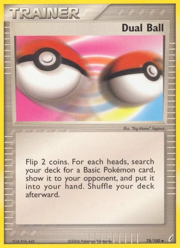 Dual Ball 78/100 Crystal Guardians Pokémon card