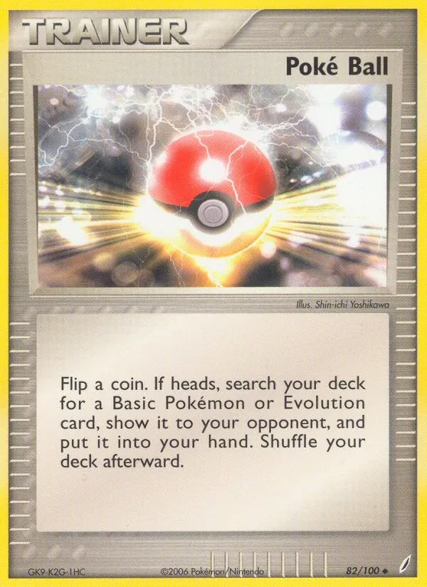 Poké Ball 82/100 Crystal Guardians Pokémon card