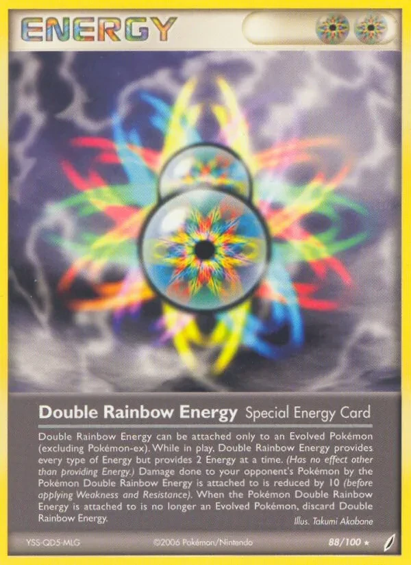 Double Rainbow Energy 88/100 Crystal Guardians Pokémon card