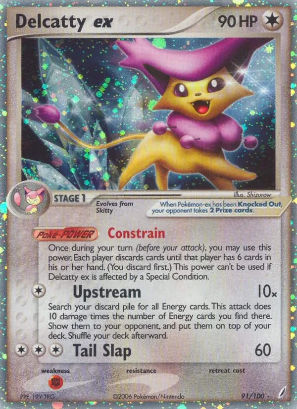 Delcatty ex 91/100 Crystal Guardians Pokémon card