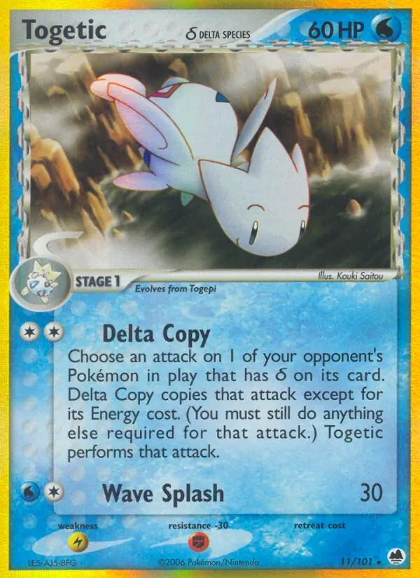 Togetic δ 11/101 Dragon Frontiers Pokémon card