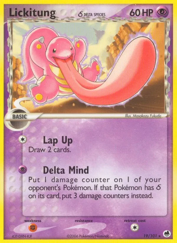 Lickitung δ 19/101 Dragon Frontiers Pokémon card