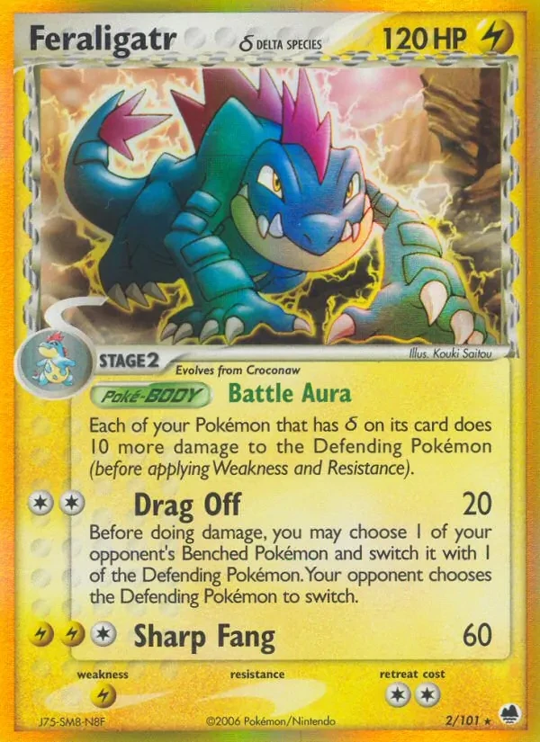 Feraligatr δ 2/101 Dragon Frontiers Pokémon card