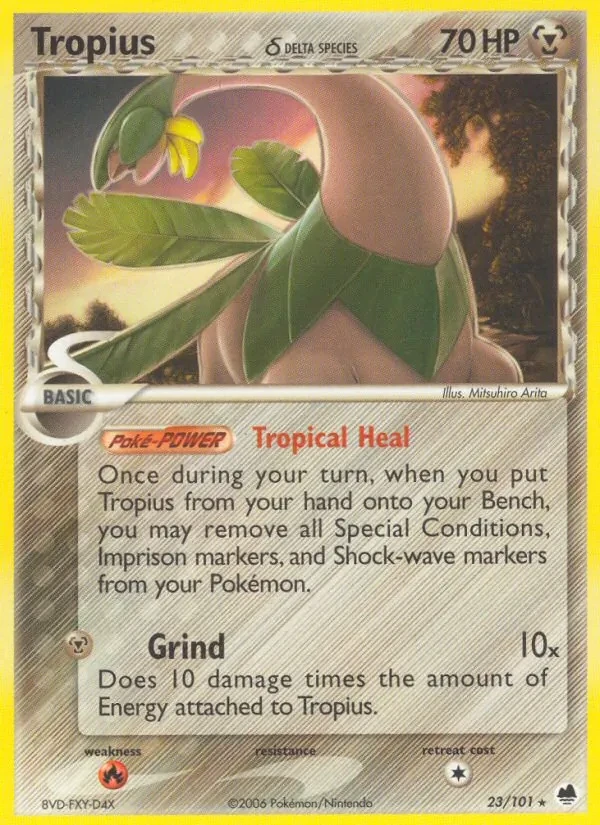 Tropius δ 23/101 Dragon Frontiers Pokémon card