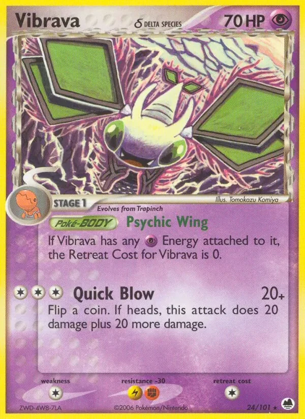 Vibrava δ 24/101 Dragon Frontiers Pokémon card