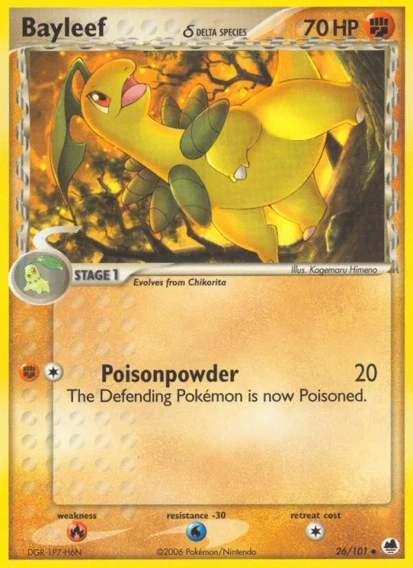 Bayleef δ 26/101 Dragon Frontiers Pokémon Karte
