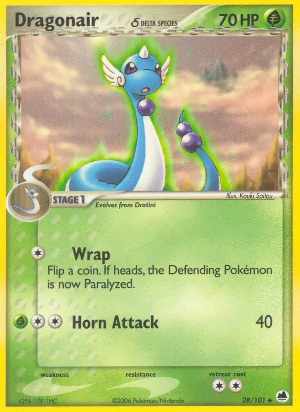 Dragonair δ 28/101 Dragon Frontiers Pokémon card