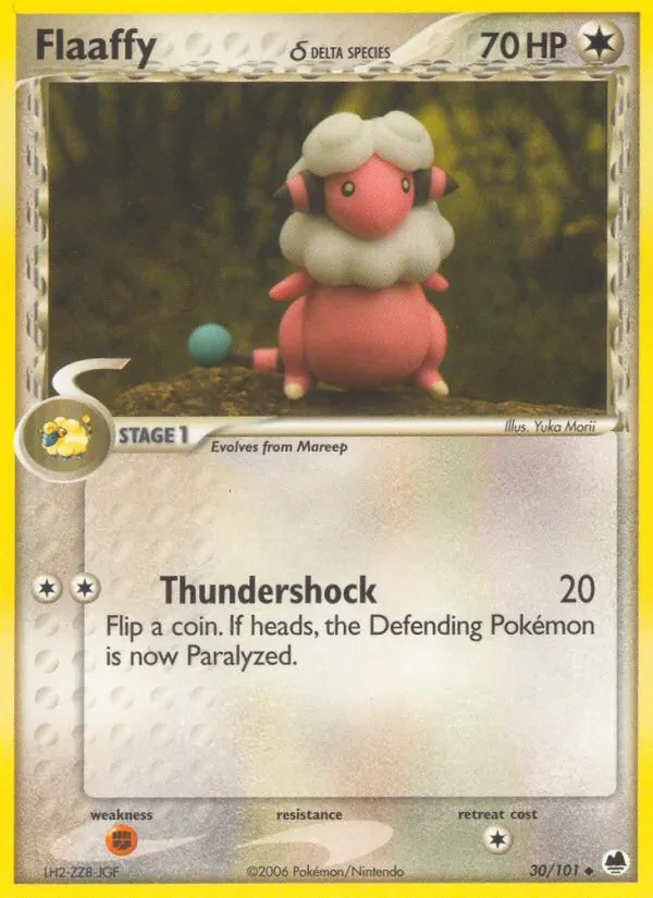 Flaaffy δ 30/101 Dragon Frontiers Pokémon card