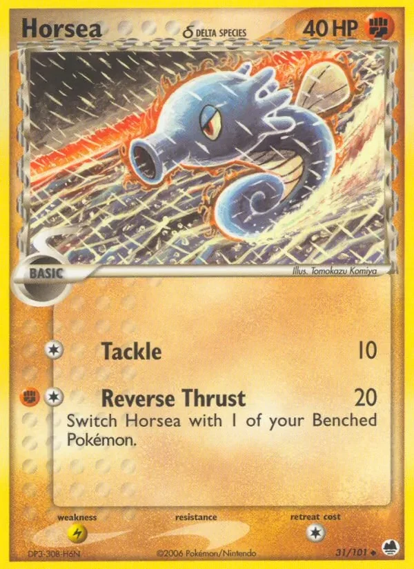 Horsea δ 31/101 Dragon Frontiers Pokémon card