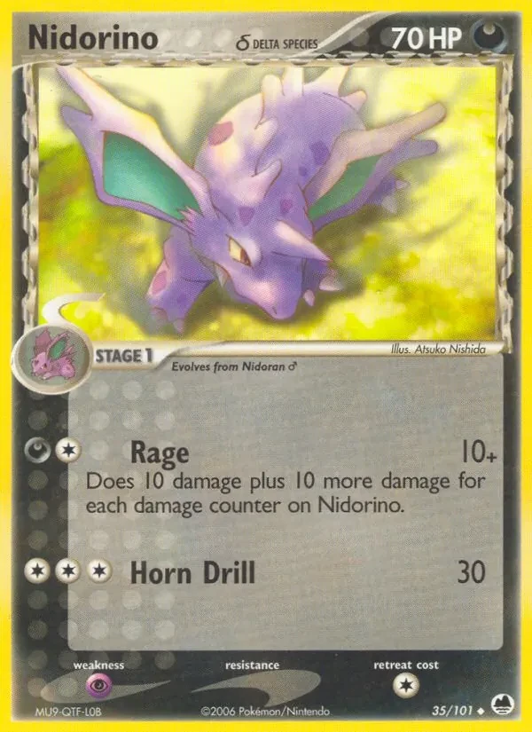 Nidorino δ 35/101 Dragon Frontiers Pokémon Karte