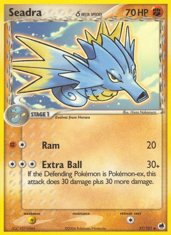 Seadra δ 37/101 Dragon Frontiers Pokémon card