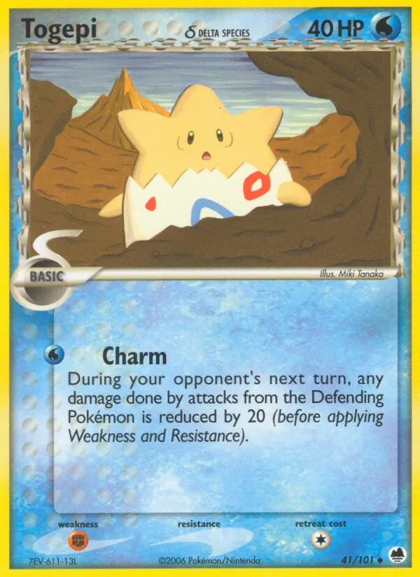 Togepi δ 41/101 Dragon Frontiers Pokémon card