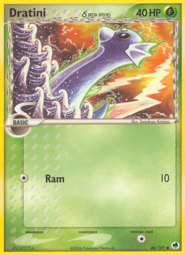 Dratini δ 46/101 Dragon Frontiers Pokémon card