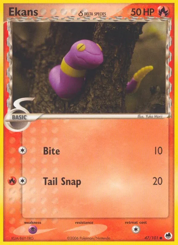 Ekans δ 47/101 Dragon Frontiers Pokémon card