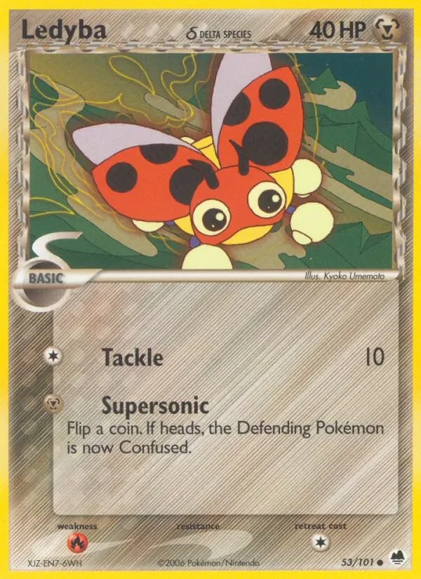 Ledyba δ 53/101 Dragon Frontiers Pokémon card