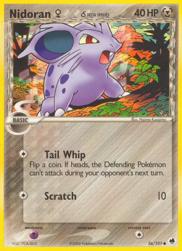 Nidoran♀ δ 56/101 Dragon Frontiers Pokémon card