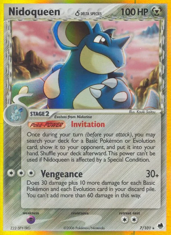Nidoqueen δ 7/101 Dragon Frontiers Pokémon card