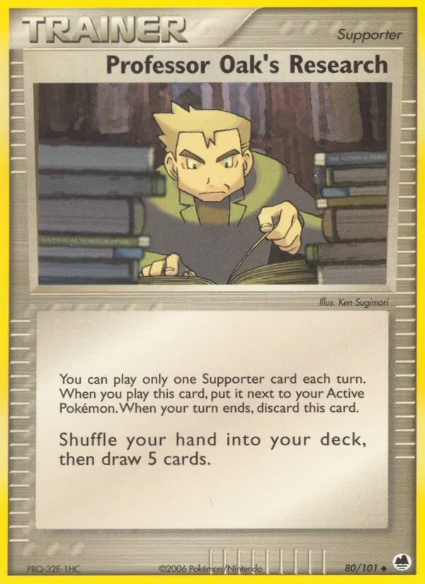 Professor Oak's Research 80/101 Dragon Frontiers Pokémon card