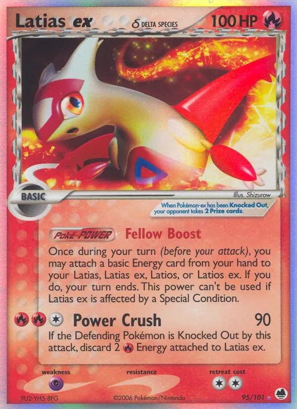 Latias ex δ 95/101 Dragon Frontiers Pokémon Karte