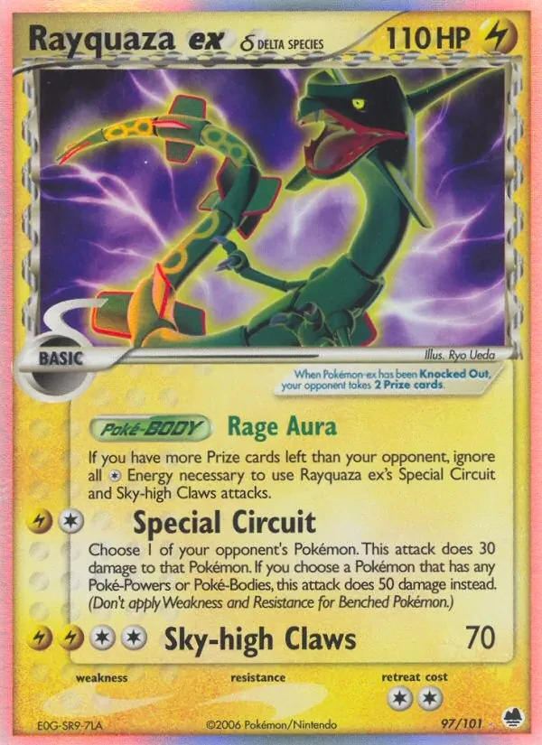 Rayquaza ex δ 97/101 Dragon Frontiers Pokémon card