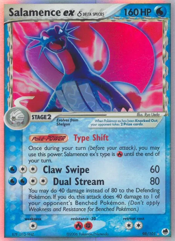 Salamence ex δ 98/101 Dragon Frontiers Pokémon card