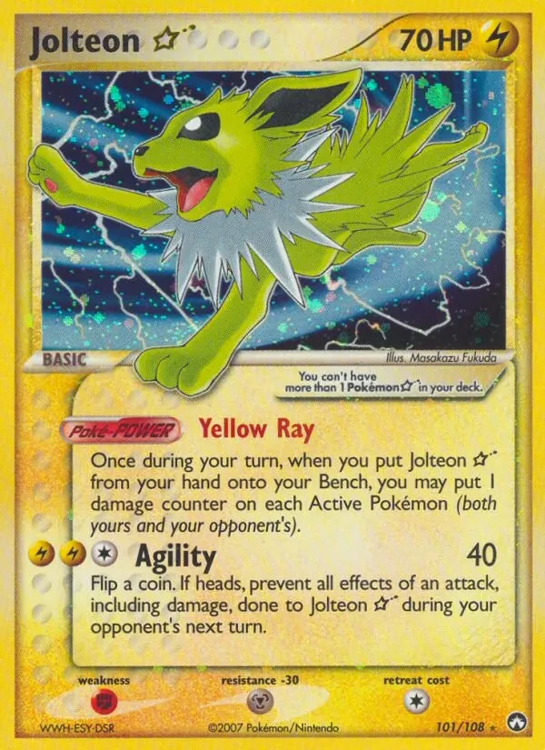 Jolteon ☆ 101/108 Power Keepers Pokémon Karte