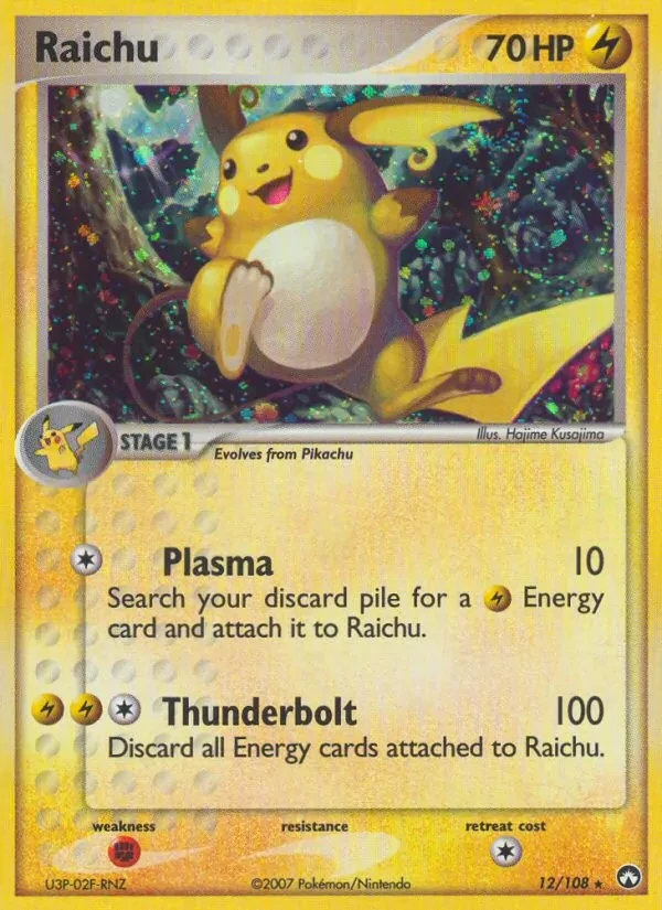 Raichu 12/108 Power Keepers Pokémon card