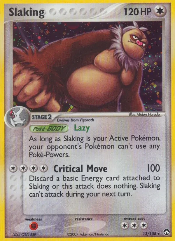 Slaking 13/108 Power Keepers Pokémon card