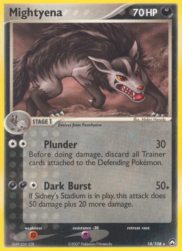 Mightyena 18/108 Power Keepers Pokémon Karte