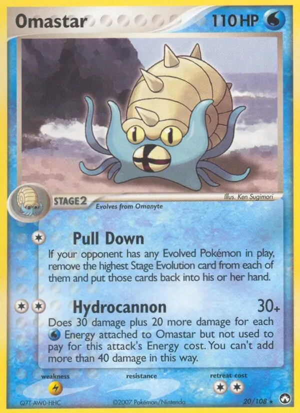 Omastar 20/108 Power Keepers Pokémon card