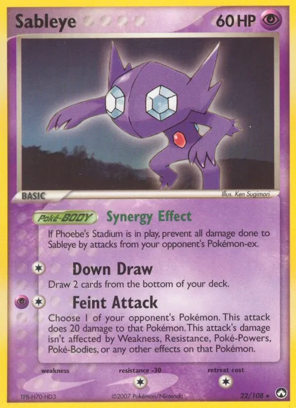 Sableye 22/108 Power Keepers Pokémon card