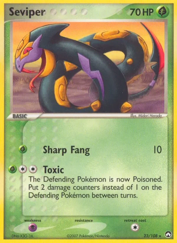 Seviper 23/108 Power Keepers Pokémon card