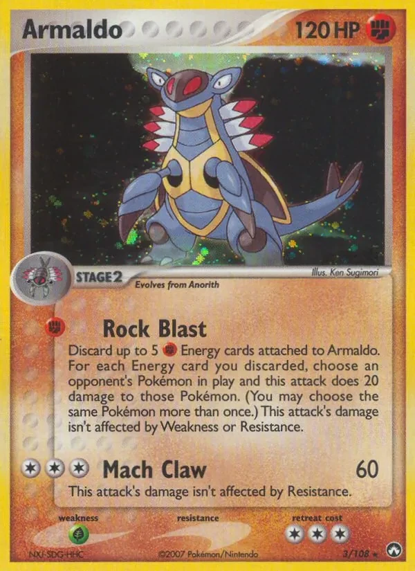 Armaldo 3/108 Power Keepers Pokémon card