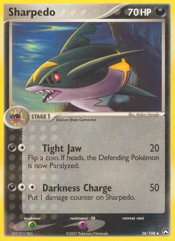 Sharpedo 38/108 Power Keepers Pokémon card