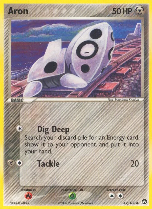 Aron 42/108 Power Keepers Pokémon card