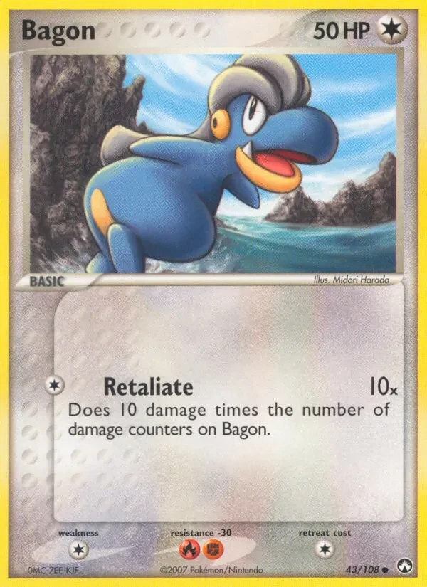 Bagon 43/108 Power Keepers Pokémon card