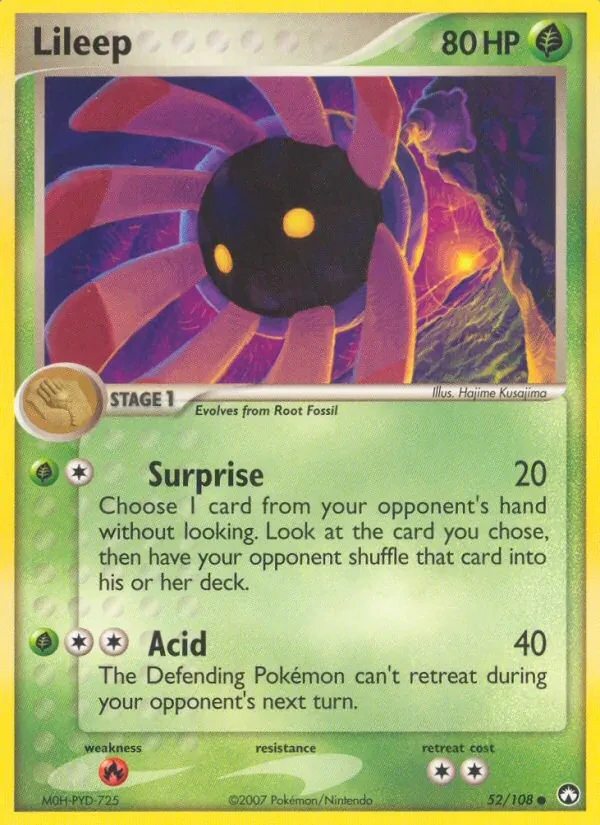 Lileep 52/108 Power Keepers Pokémon card