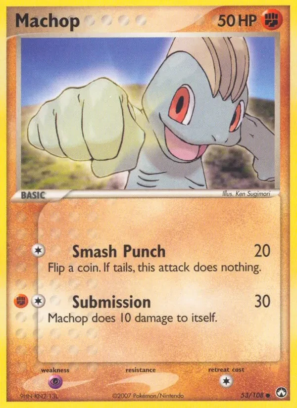 Machop 53/108 Power Keepers Pokémon card