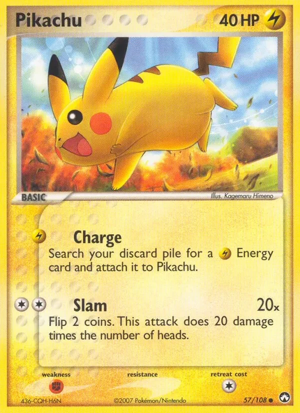 Pikachu 57/108 Power Keepers Pokémon card