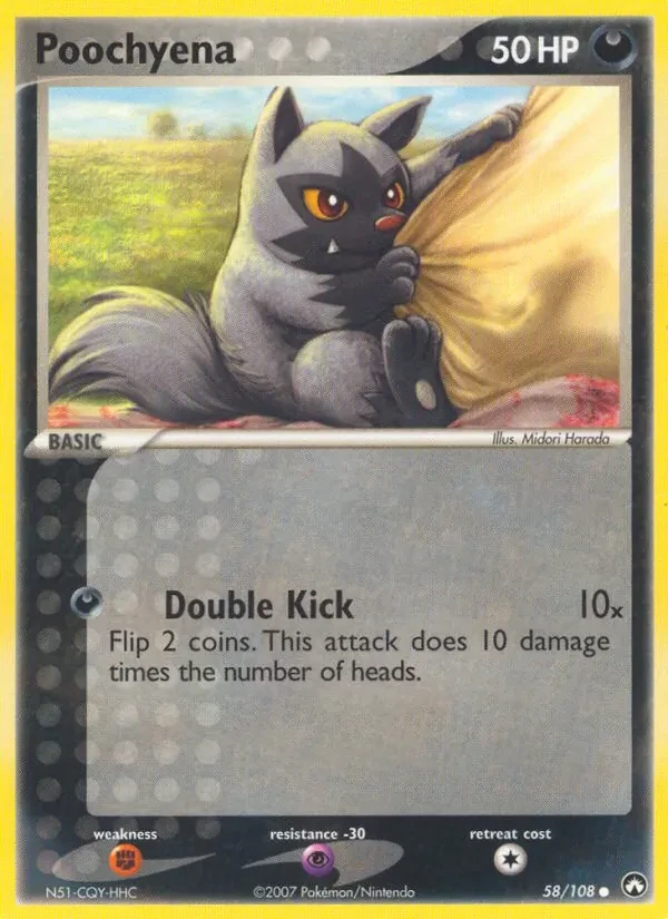 Poochyena 58/108 Power Keepers Pokémon card