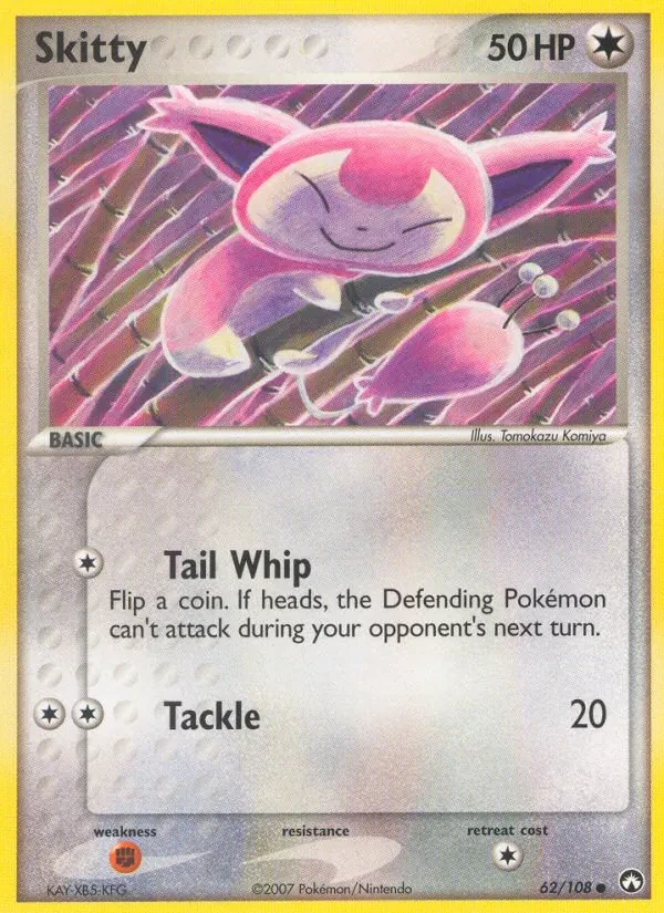 Skitty 62/108 Power Keepers Pokémon card