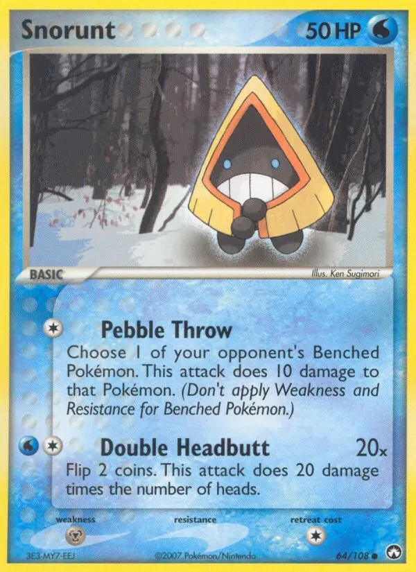 Snorunt 64/108 Power Keepers Pokémon Karte