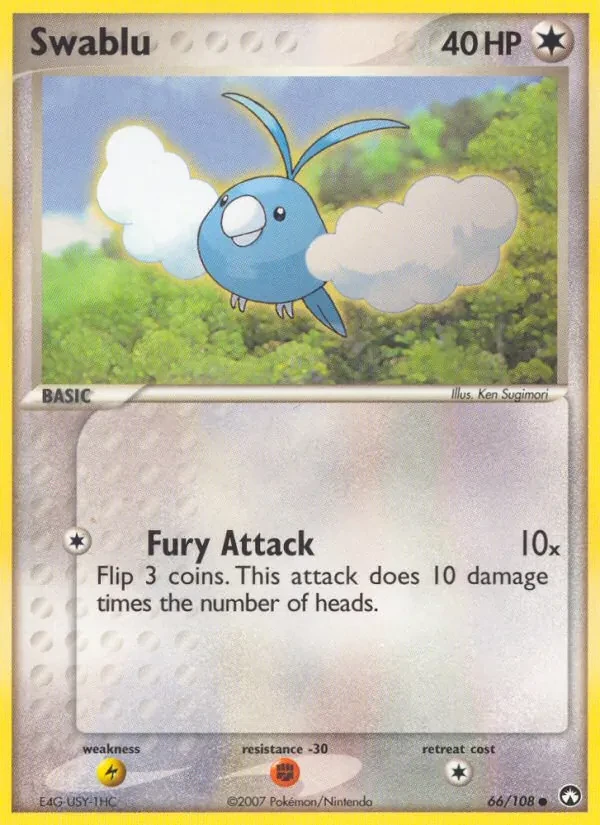 Swablu 66/108 Power Keepers Pokémon Karte