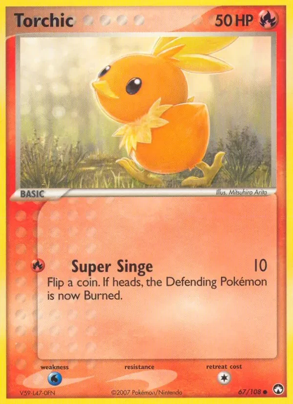 Torchic 67/108 Power Keepers Pokémon card