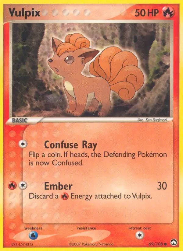 Vulpix 69/108 Power Keepers Pokémon card