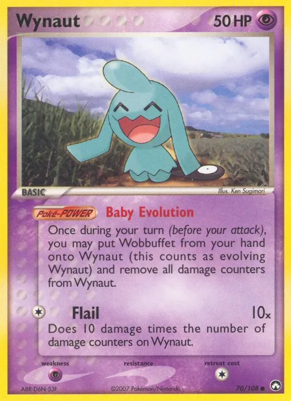 Wynaut 70/108 Power Keepers Pokémon Karte