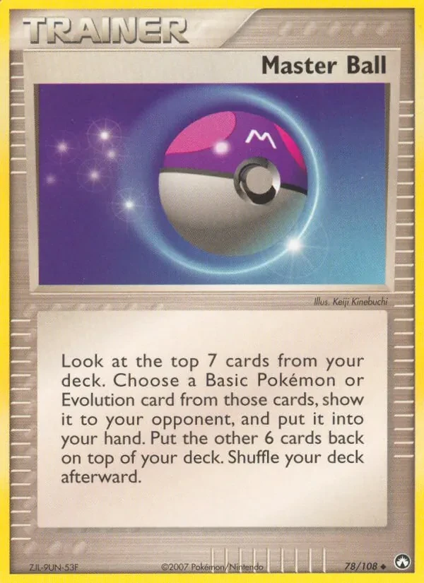 Master Ball 78/108 Power Keepers Pokémon card