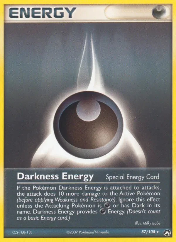 Darkness Energy 87/108 Power Keepers Pokémon card