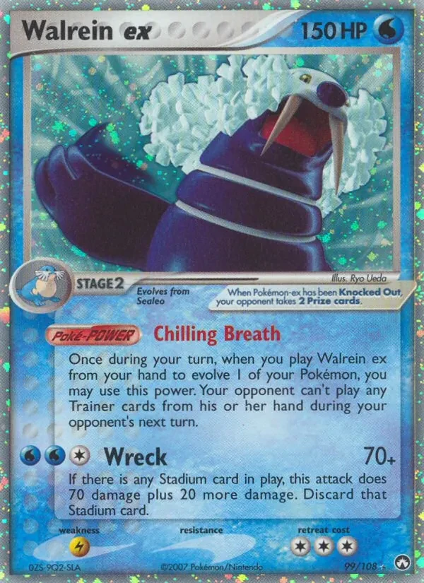 Walrein ex 99/108 Power Keepers Pokémon card