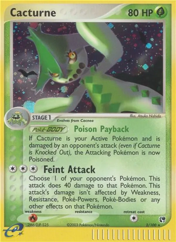 Carta Pokémon Cacturne 2/100 Sandstorm